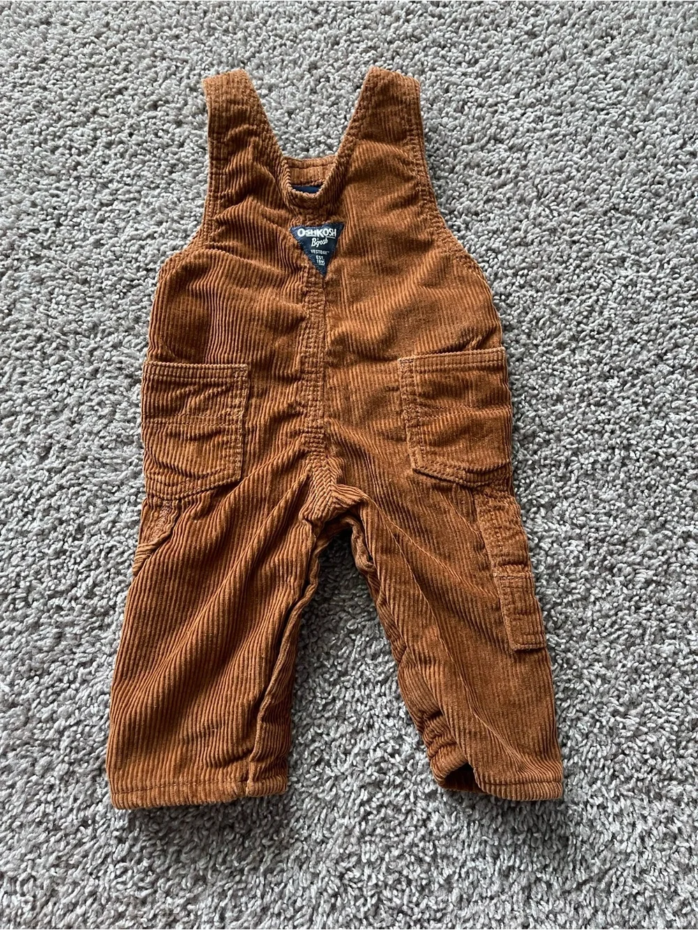 OshKosh B'gosh Toddler Corduroy Overalls in Burnt Orange